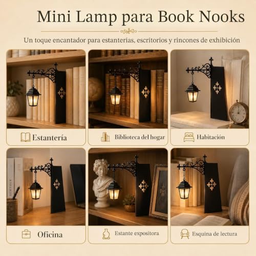 Thumbnail 7 de Aukojoy Linterna de biblioteca decorativa para estantería: luz LED suave para tu rincón de lectura