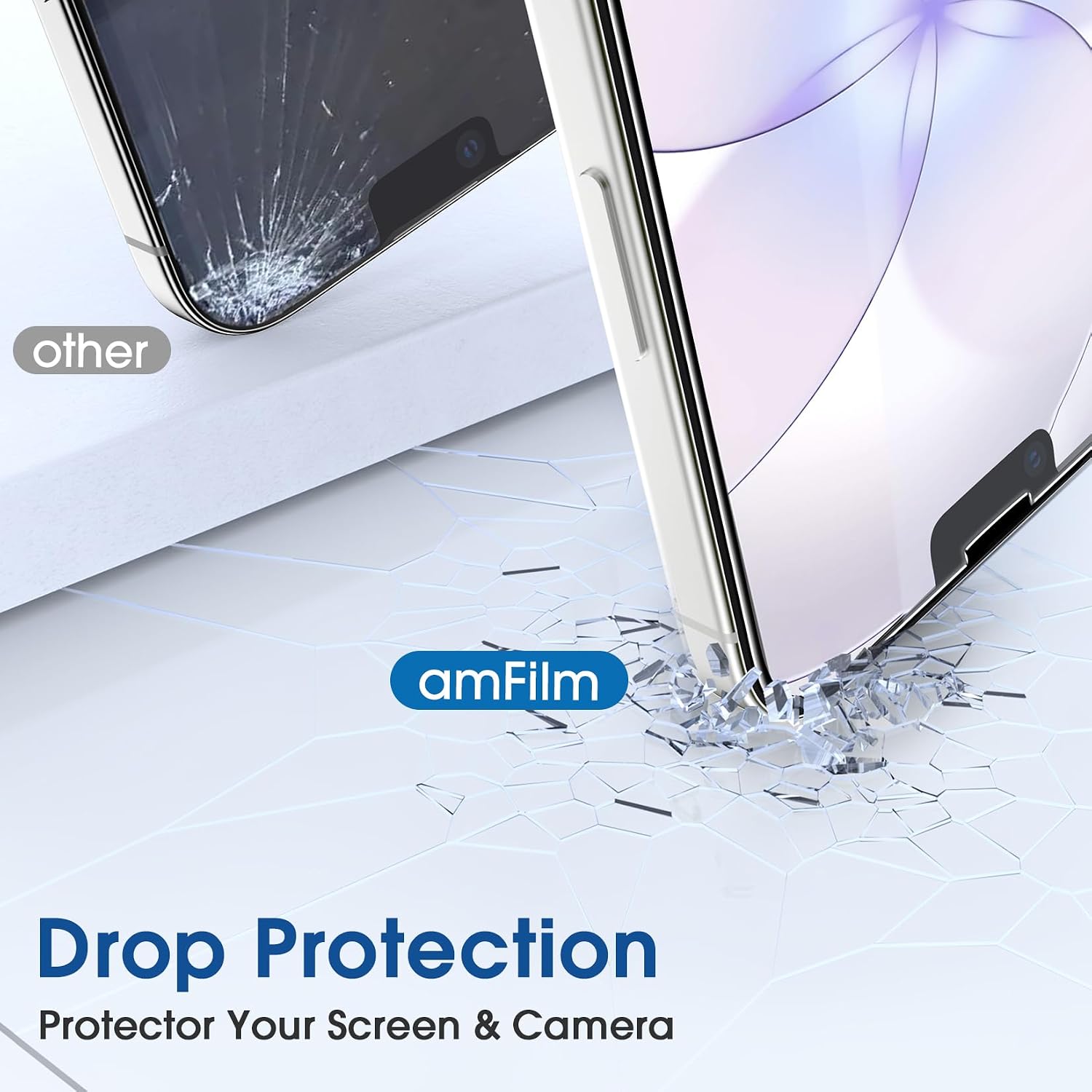 Detalle de amFilm OneTouch iPhone 17e Screen Guard