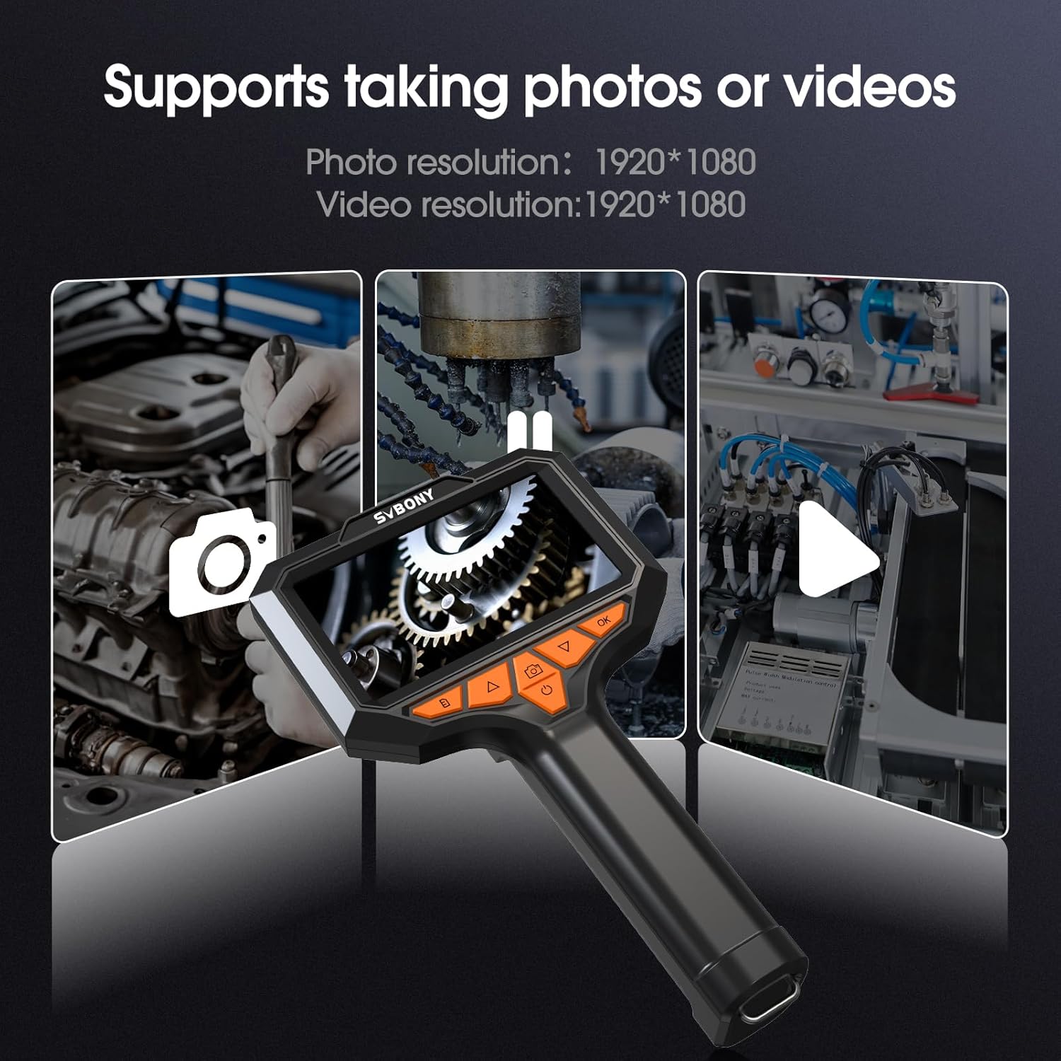Thumbnail 2 de SVBONY SM501 Caméra Endoscopique — Inspections faciles avec écran IPS 4,3" et 32 Go