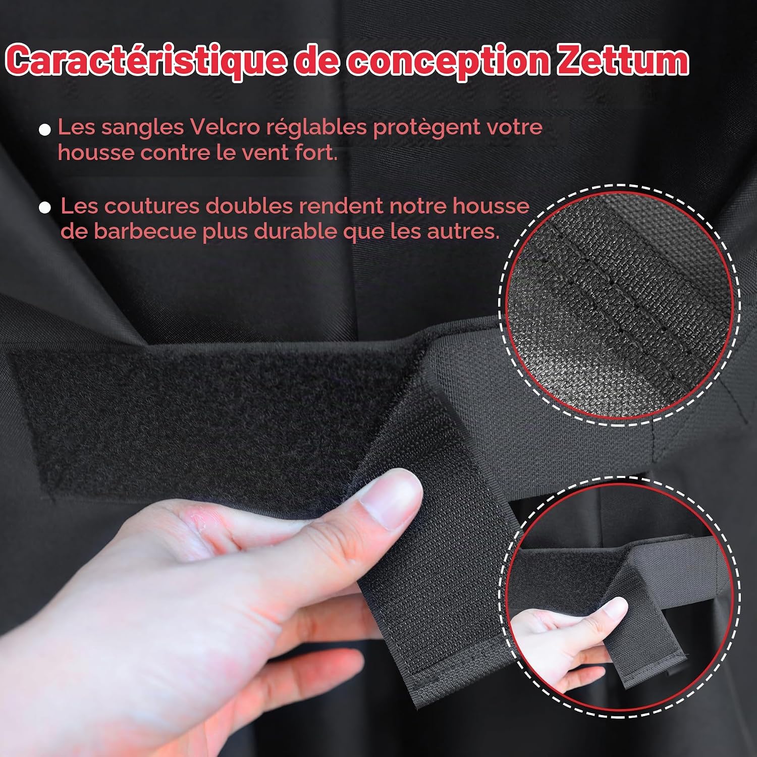 Detalle 1 de Zettum COGC-N-82 barbecuehoes voor grote barbecues, waterdicht 600D Oxford