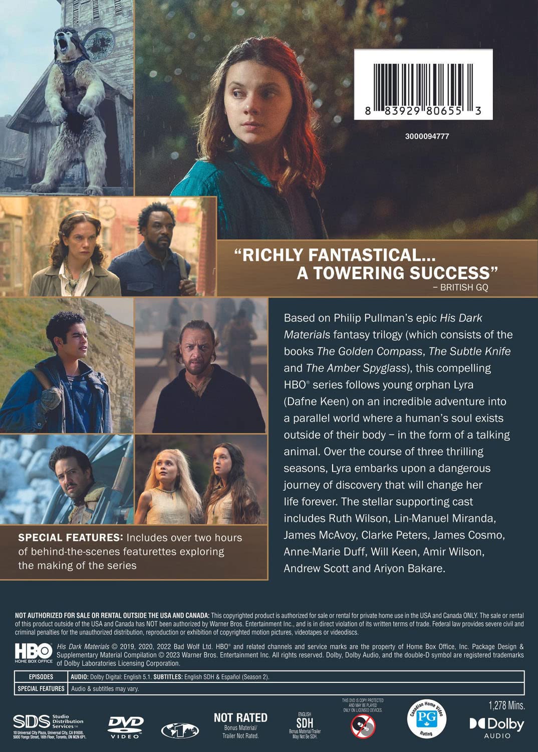 Detalle de His Dark Materials: The Complete Series DVD Box Set, 8 Discs, NTSC