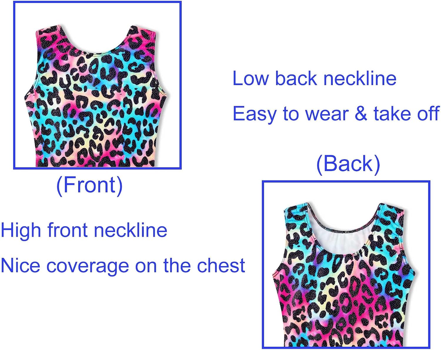 Detalle de Domusgo Girls' Gymnastics Biketard, Size 1–10Y