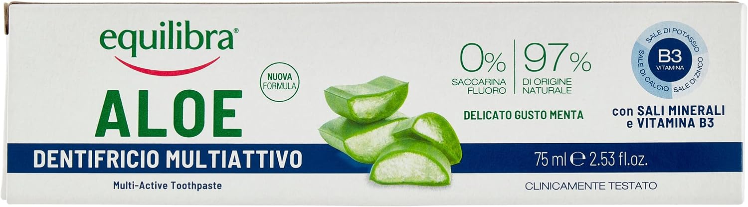 Thumbnail 2 de Equilibra Igiene Dentale Aloe Dentifricio Multiattivo in gel, 3 confezioni da 75 ml