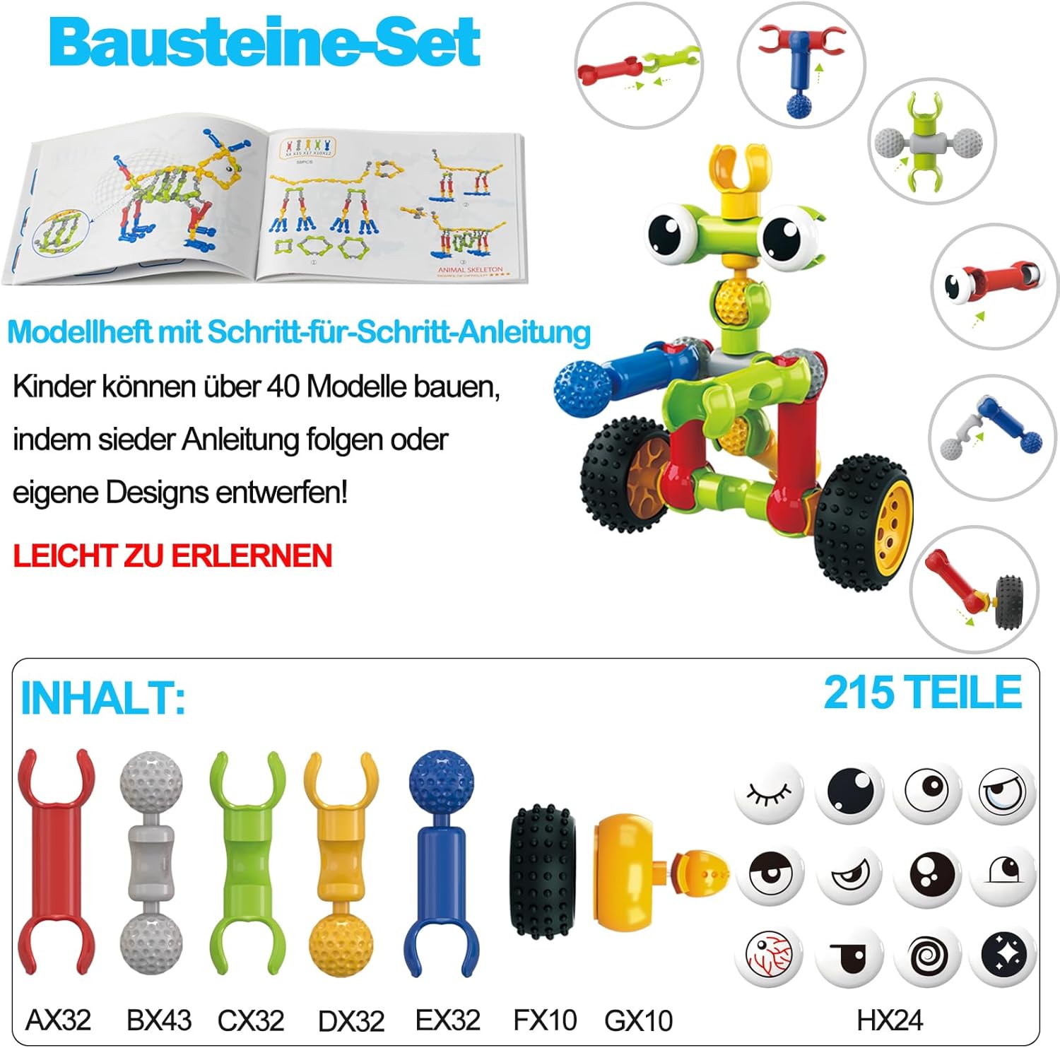 Detalle de Afomida 215-STK Baustein-Spielset ab 5