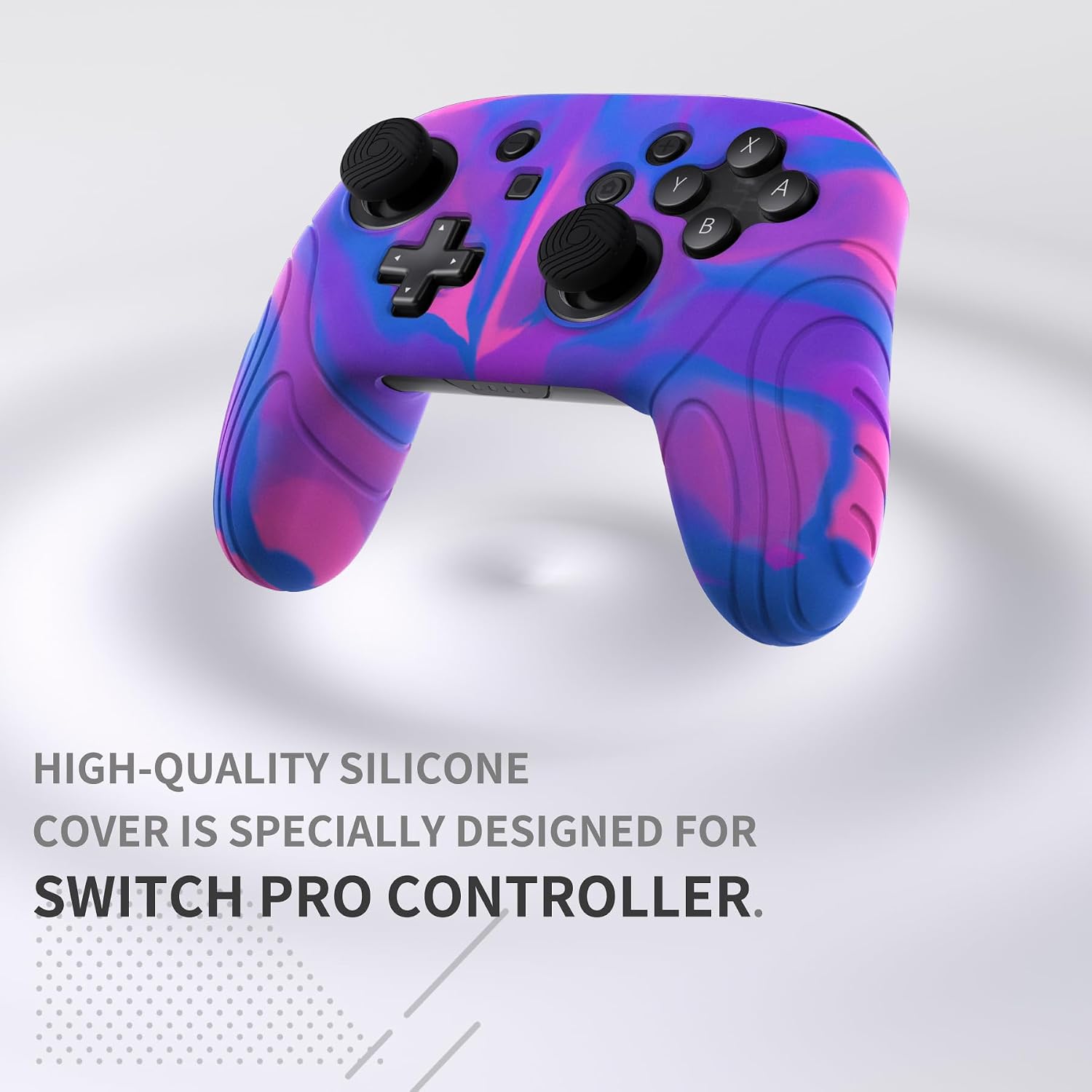 Detalle de PlayVital Samurai Edition Ergonomic Silicone Skin Protective Case for Nintendo Switch Pro, Soft Anti-Slip Controller Grip Protector for Nintendo Switch Pro with Thumb Grips - Pink & Purple & Blue
PlayVital Samurai Edition Ergonomic Silicone Skin P…