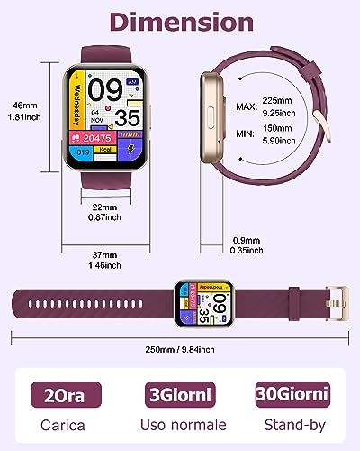 Thumbnail 6 de RUIMEN Orologio Smartwatch Donna: Chiamate Bluetooth, Contapassi e SpO2 con Display AMOLED 1.83