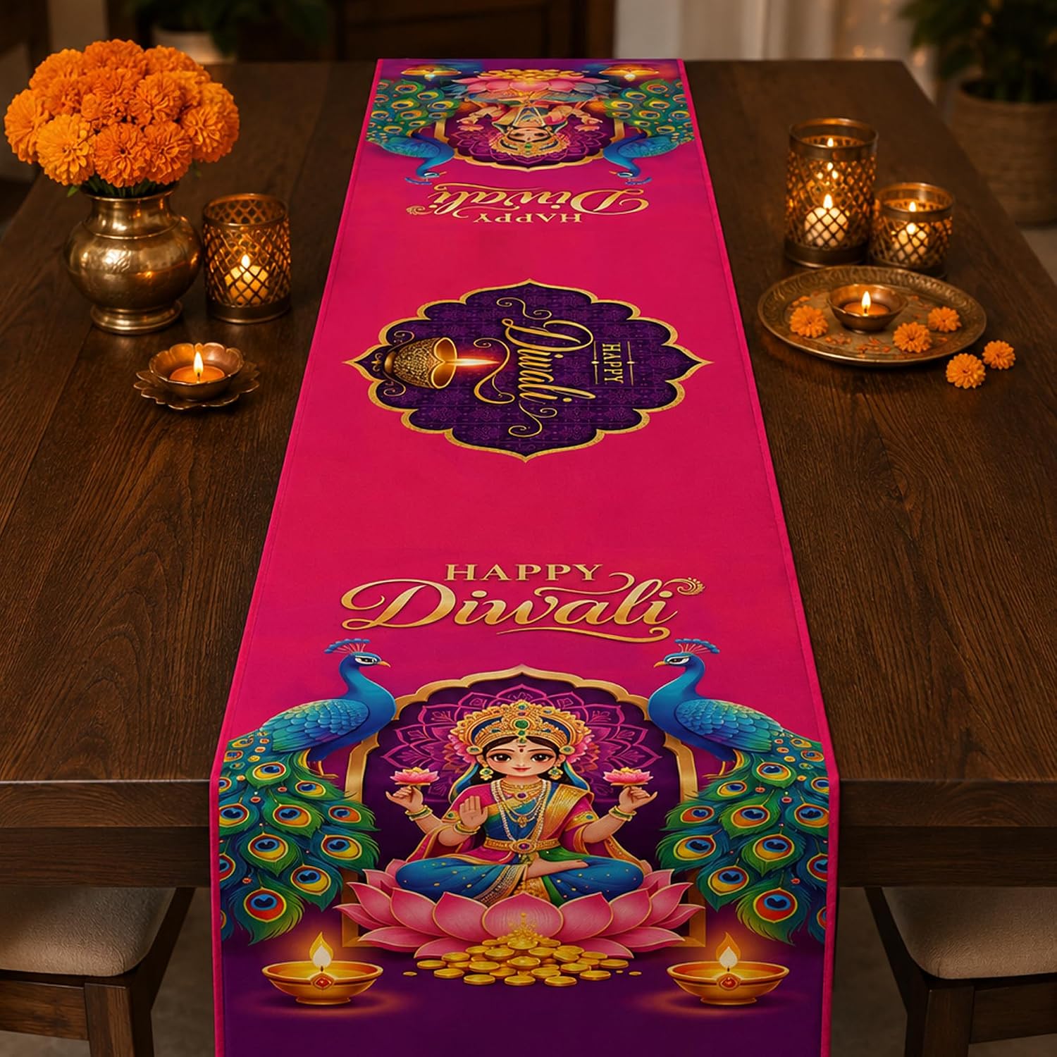 Thumbnail 6 de Diwali Table Runner, Polyester
