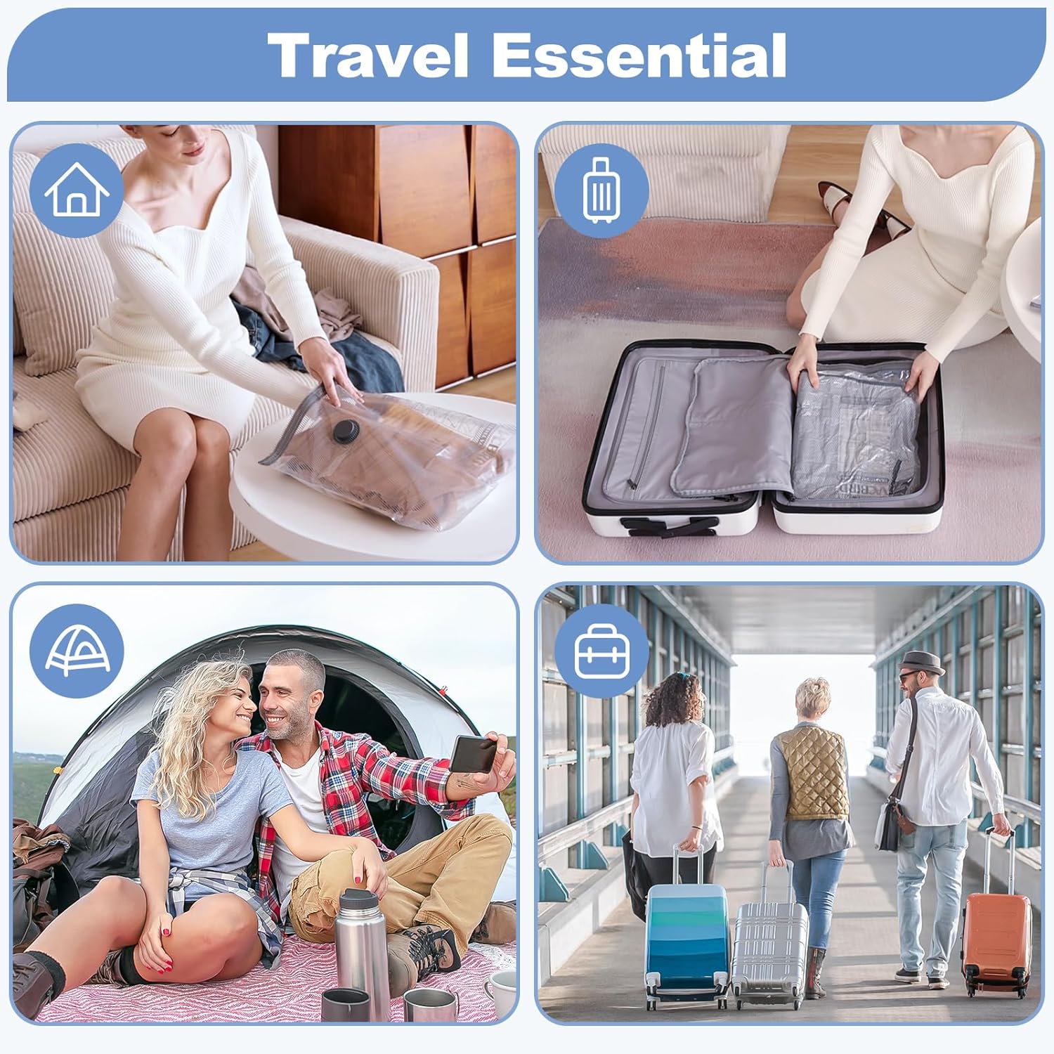 Thumbnail 4 de Vacbird Vacuum Storage Bags (9 Pack) – Reusable space-saver vacuum bags for clothes