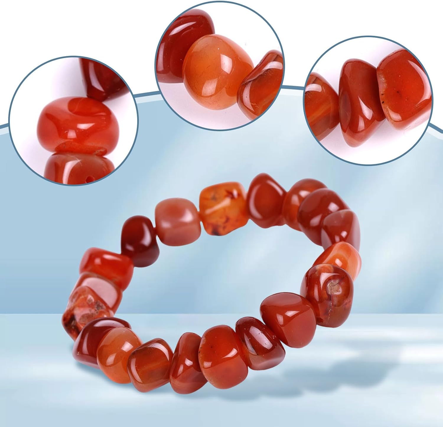 Thumbnail 4 de GGXDH Gelber Achat Armband 8–12 mm