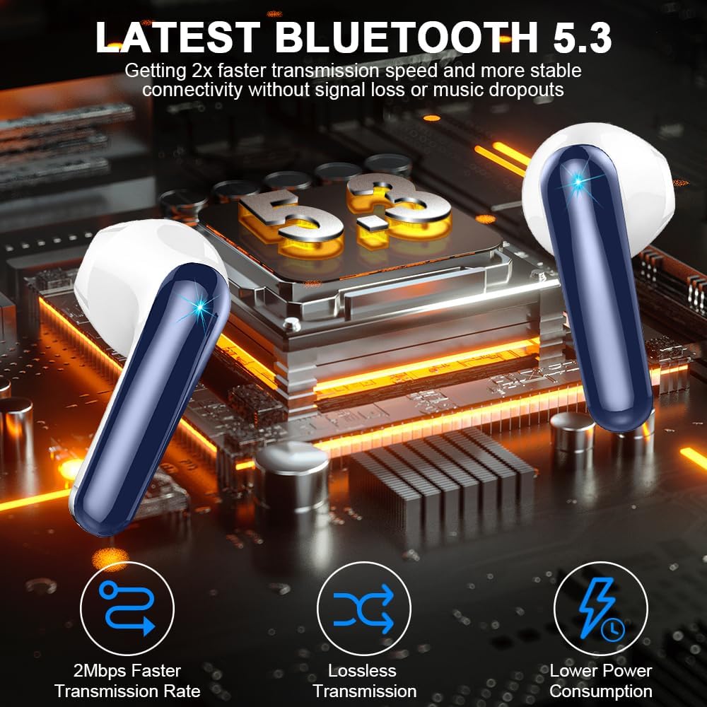 Thumbnail 1 de Drsaec Bluetooth In-Ear Kopfhörer mit Bluetooth 5.4, 4-Mikrofonen, ENC & IP7