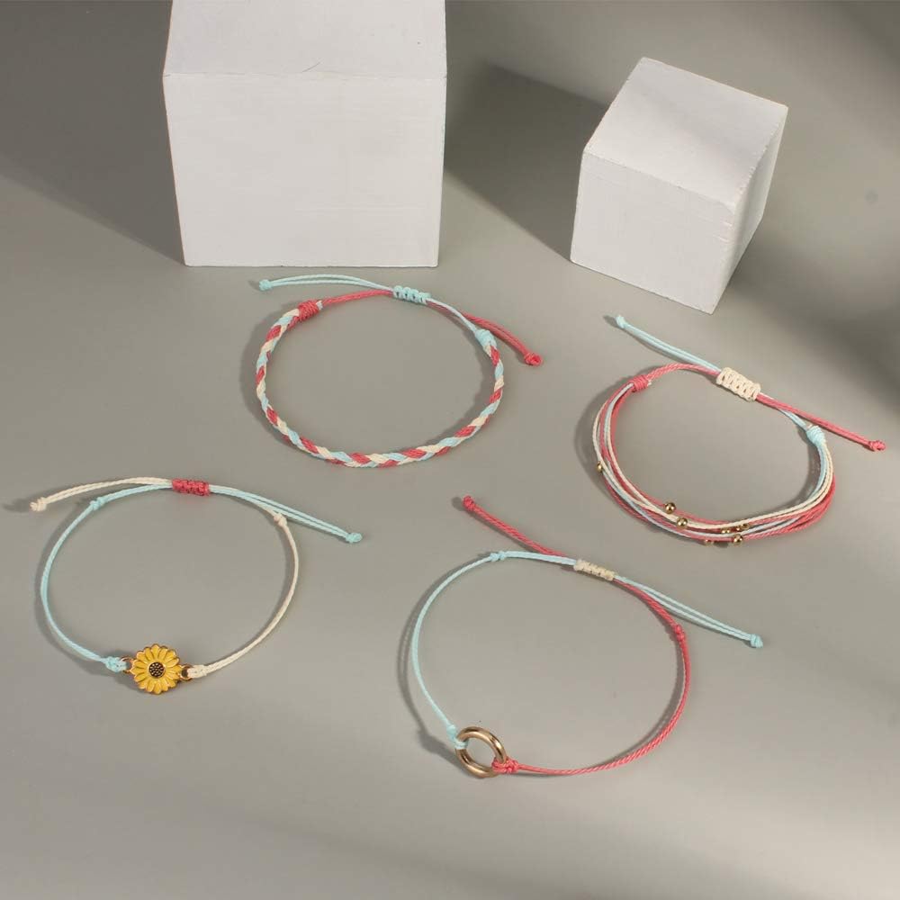 Detalle de Sunflower String Bracelets, Adjustable
