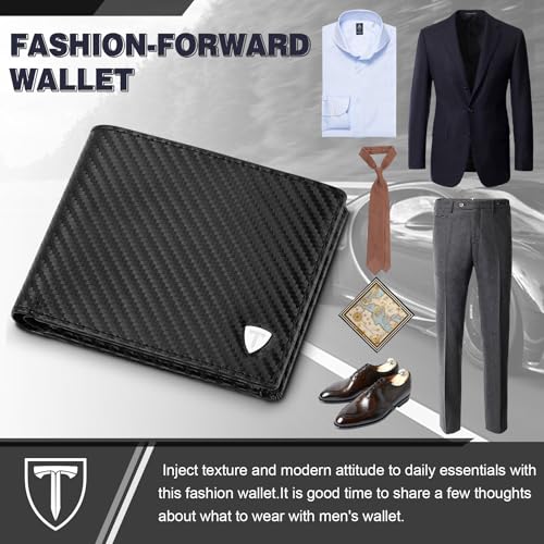 Thumbnail 6 de TEEHON Cartera Billetera de Piel con Bloqueo RFID y 7 Ranuras para Tarjetas (Negro)