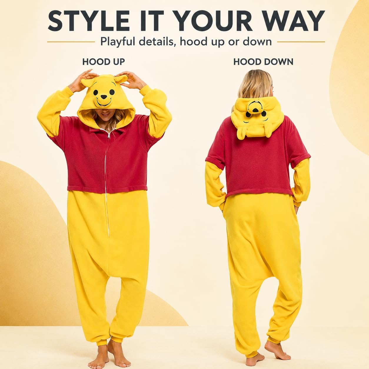 Detalle de BGOKTA PJ02-Blue-L Adult Animal Onesie Pajamas, Halloween Costume One-Piece