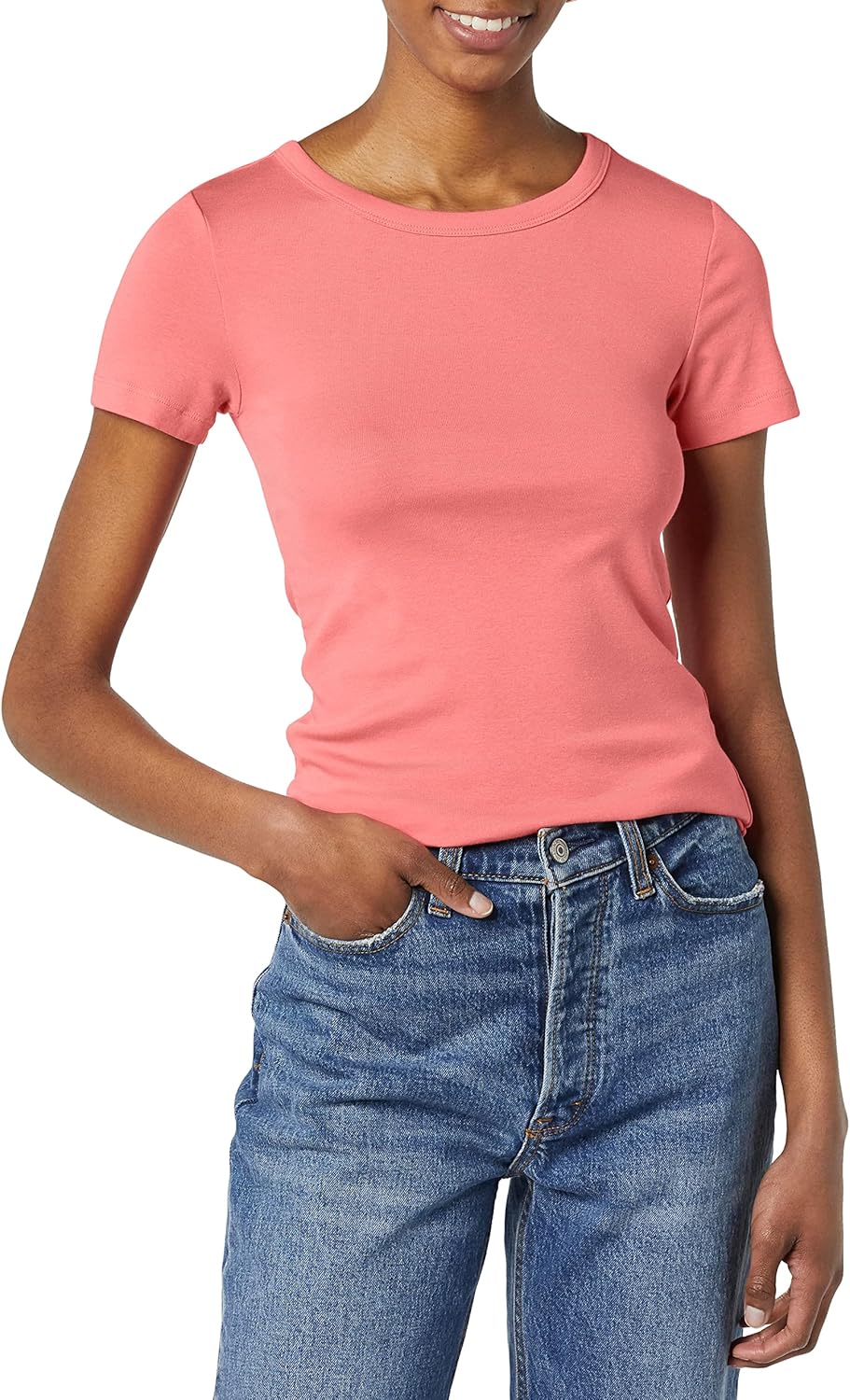 Thumbnail 1 de Amazon Essentials Damen T-Shirt mit Rundhalsausschnitt und schmaler Passform