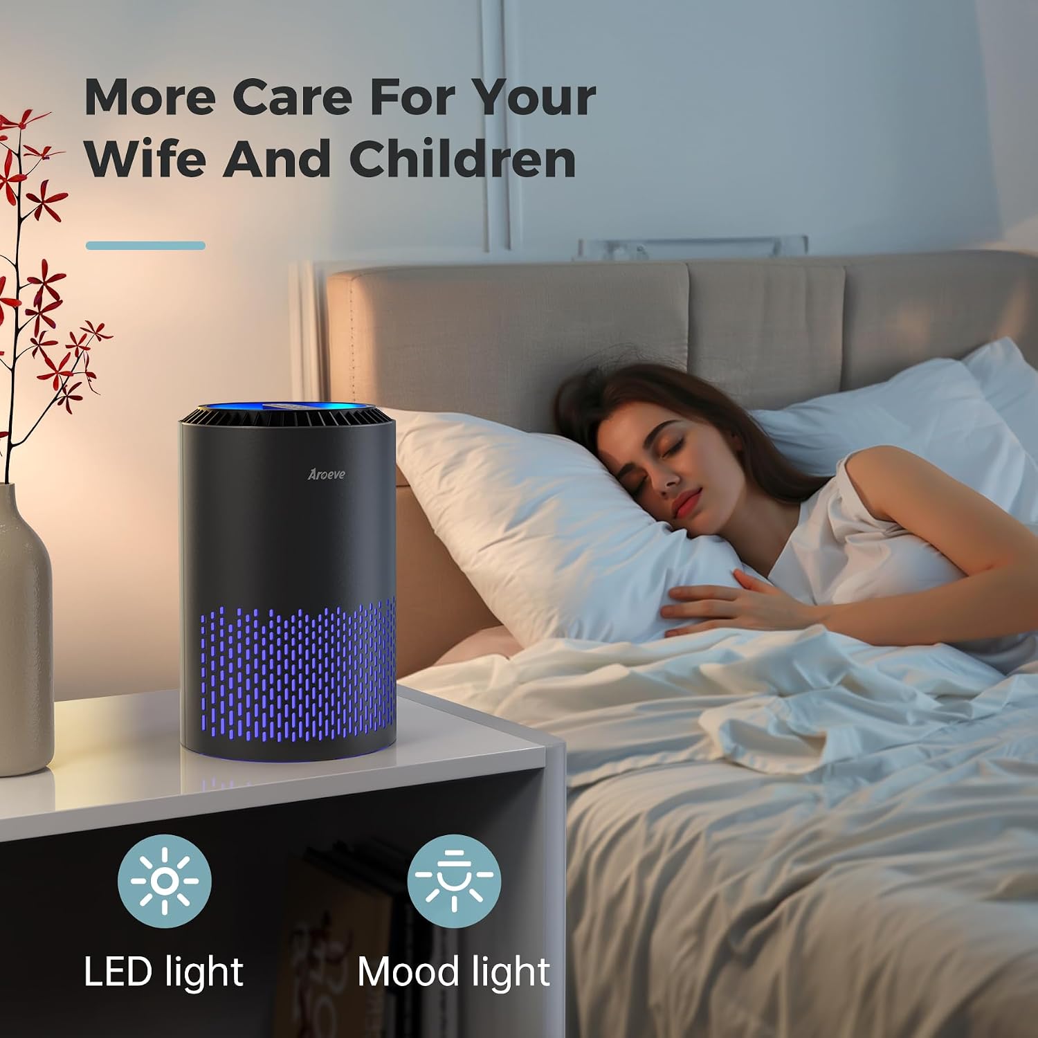 Thumbnail 6 de AROEVE Air Purifier for Bedroom MK01- Black 🕯