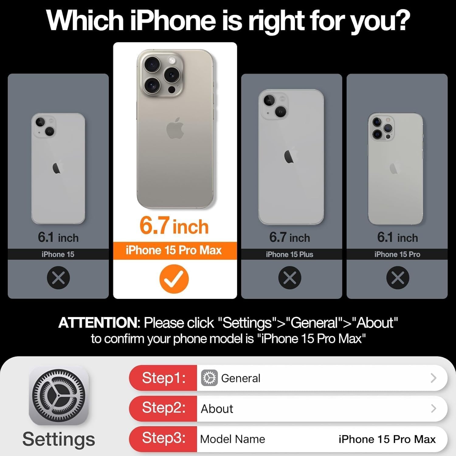 Thumbnail 6 de TORRAS Guardian-Mag iPhone 15 Pro Max Case with MagSafe (Matte Black)