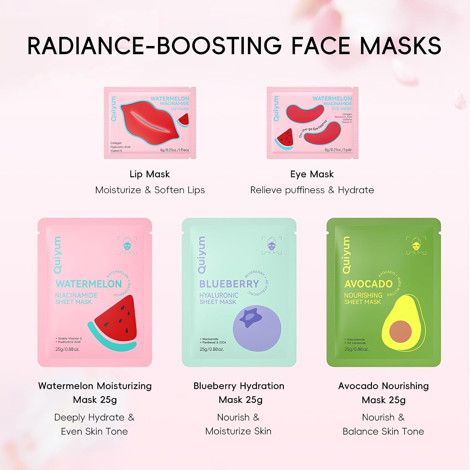 Thumbnail 1 de QUIYUM Fruit Mask Set, 32-Piece