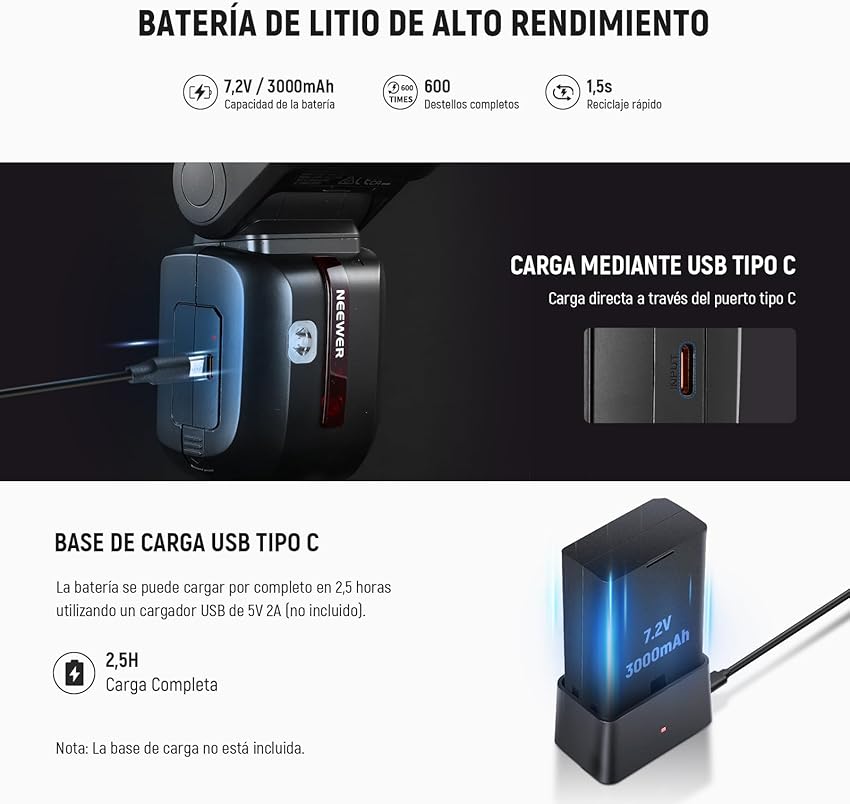 Thumbnail 5 de NEEWER Z2PRO-N 76Ws Speedlite TTL para Nikon 📷