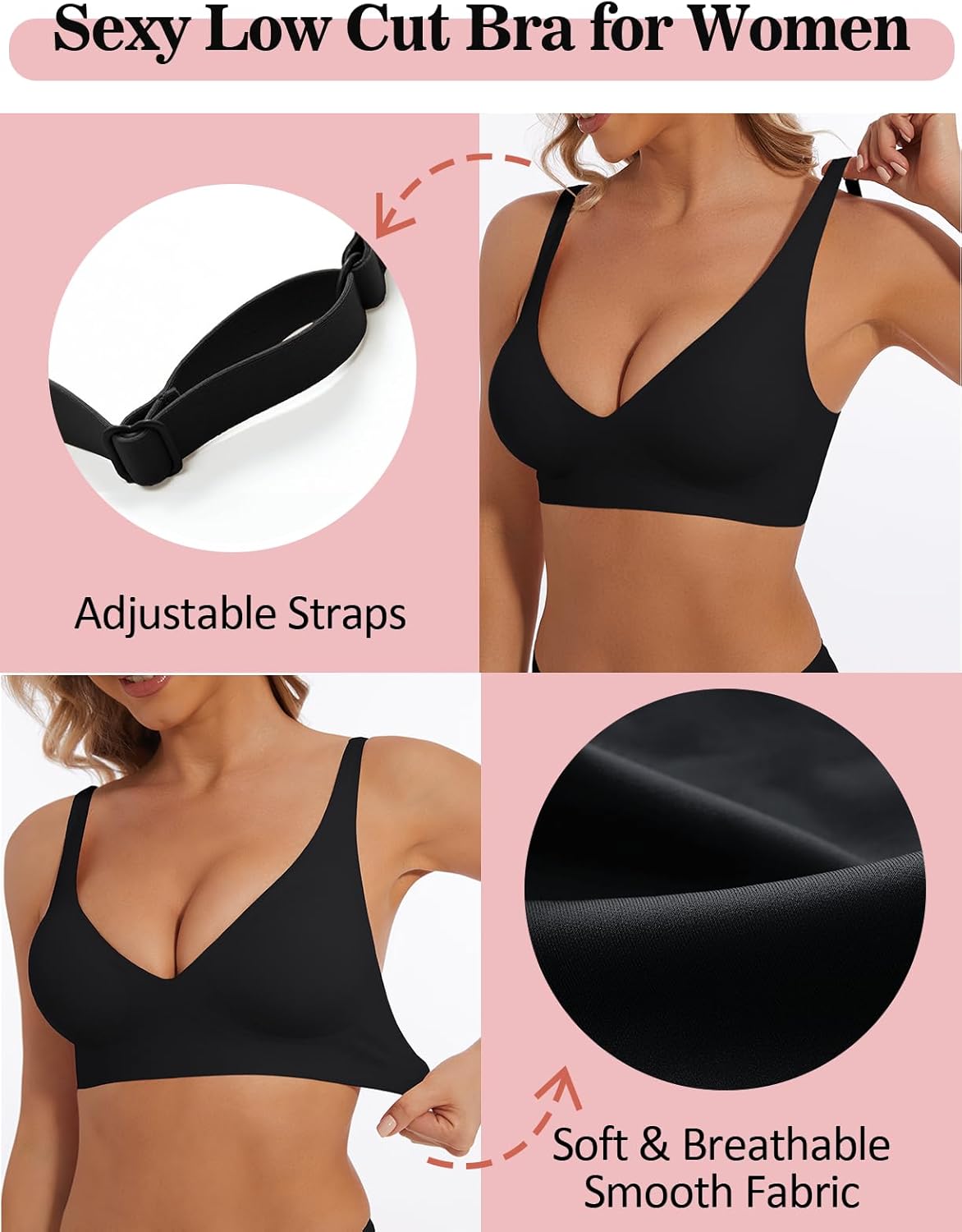 Thumbnail 3 de BOUFOR Deep V Push Up Bralette