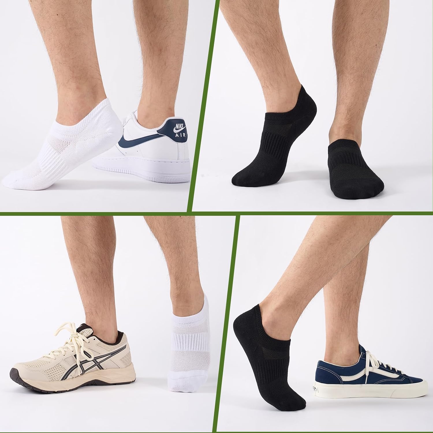 Thumbnail 5 de SockWaddles Bamboo No Show Trainer Socks – 5 Pairs (Unisex)