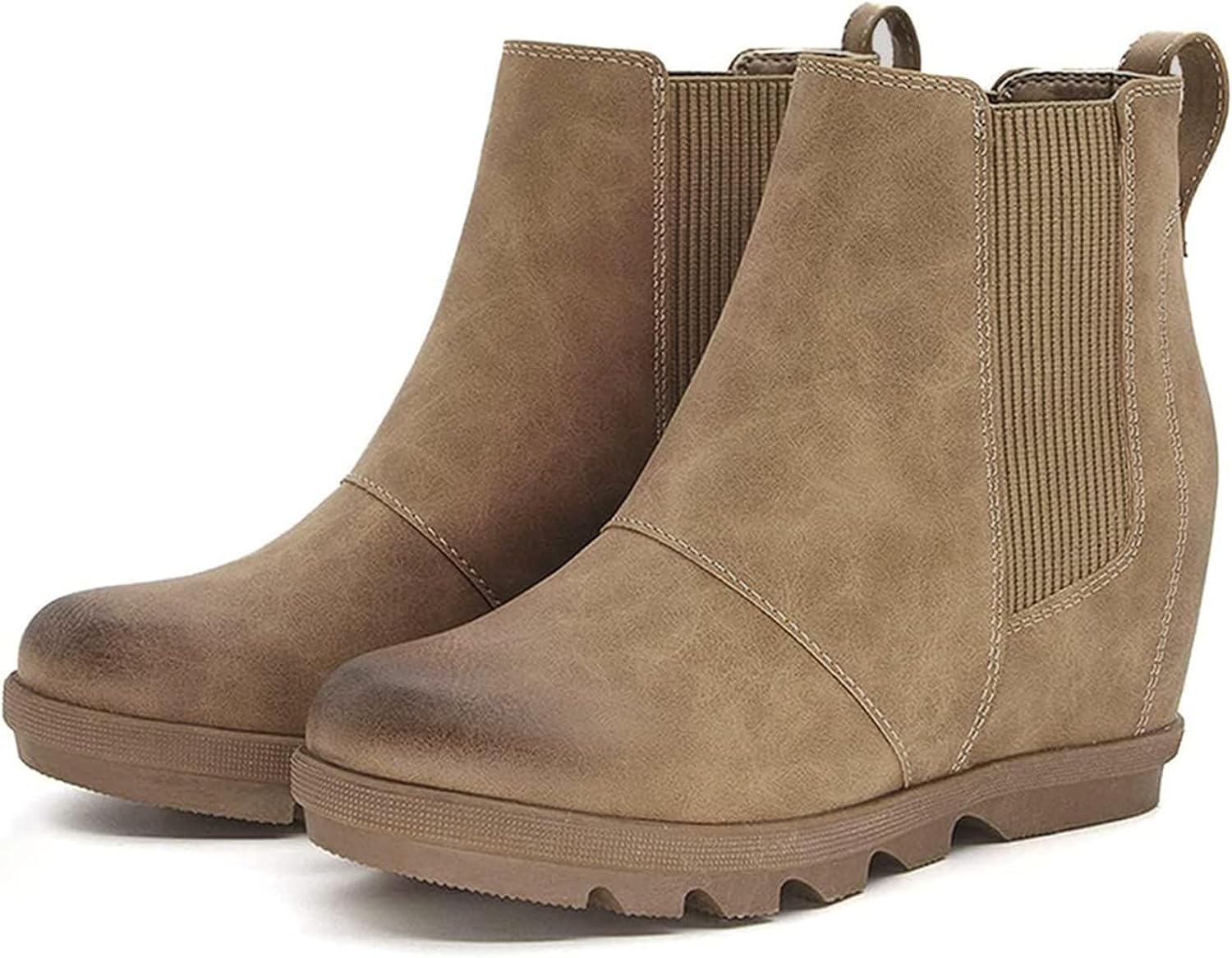 Thumbnail 6 de Athlefit Women's Wedge Boots Comfortable Ankle Booties