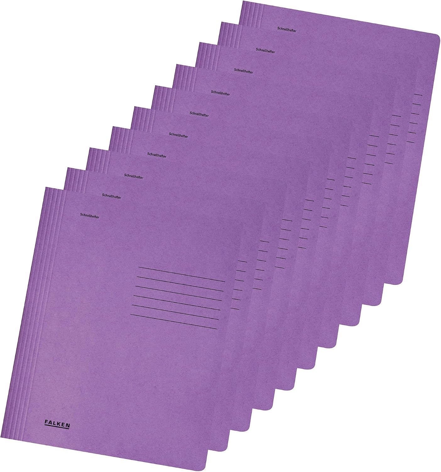 Detalle de Falken Confezione da 10 raccoglitori ad alta velocità in viola (DIN A4) – Made in Germany, cartone riciclato, Blauer Engel