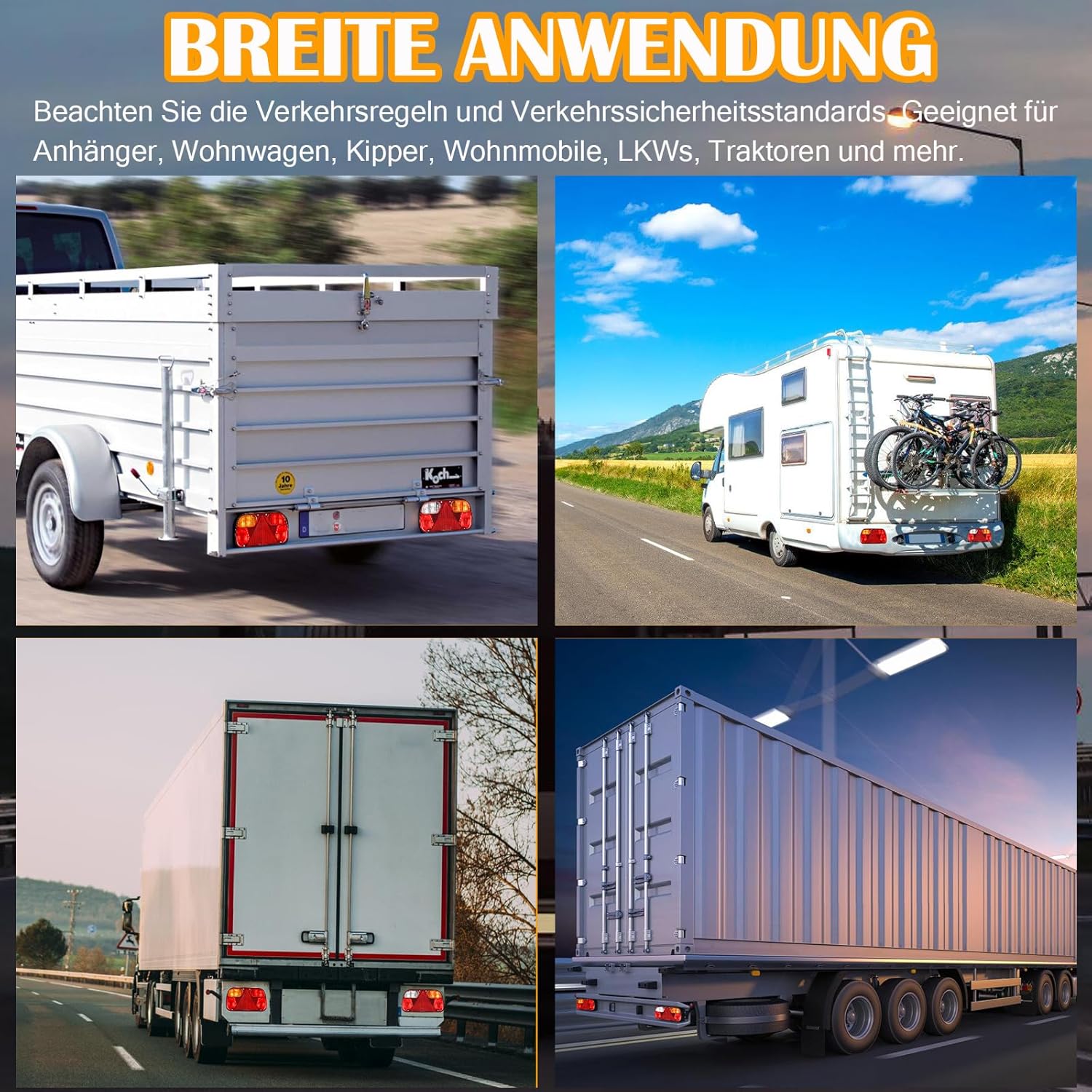 Thumbnail 5 de Warmfay Anhänger Rückleuchten Set (12 V, Universal, 13-polig, 5 m Kabelsatz, E11-zertifiziert)