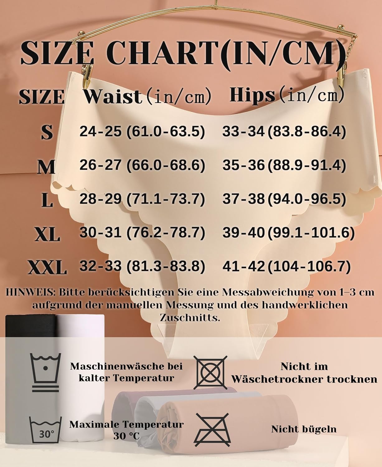 Detalle de Sth Big Culotte sans Couture Femme Taille Haute – Lot multipack, parfaite invisibilité et confort
