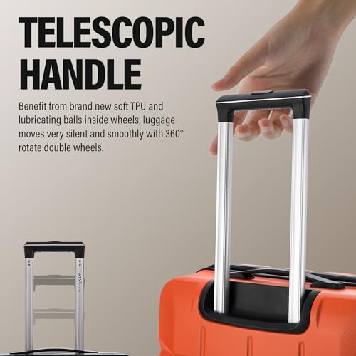 Thumbnail 6 de ATX Luggage Medium Suitcase 65L with 360° Dual Spinner Wheels, TSA Lock and Lightweight ABS Shell