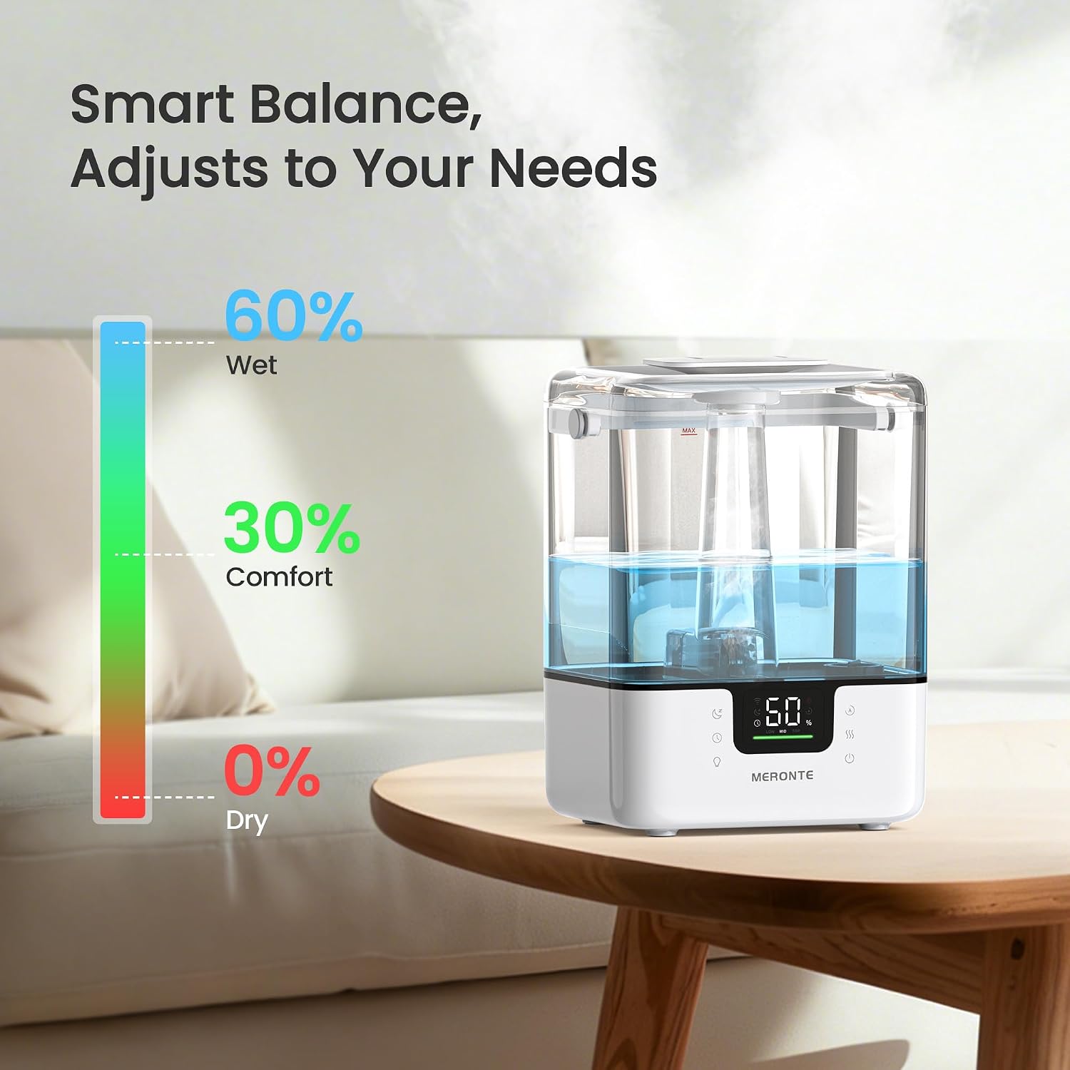 Thumbnail 6 de MERONTE MR6w Smart Cool Mist Humidifier, 6 L, App and Voice Control