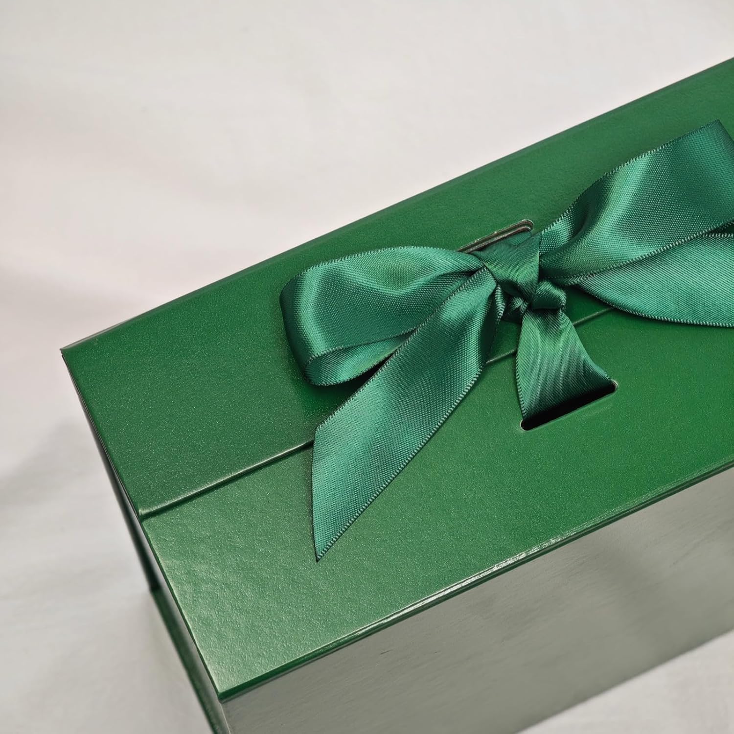 Thumbnail 4 de Tekhoho Grün Geschenkbox 22x22x10 cm mit Magnetdeckel und Schleife – Premium-Verpackung für Hochzeit, Geburtstag & Feiertage