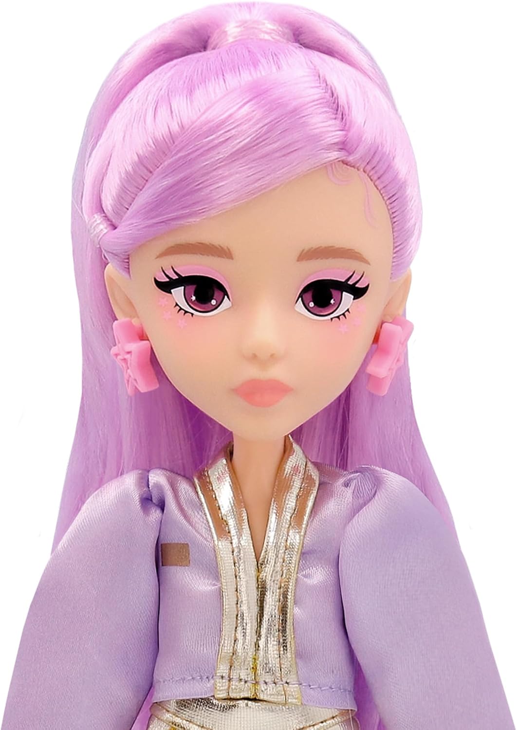 Detalle de K-POP IDOL Nari bambola con stile K-Pop, capelli lavanda e 3 accessori per outfit (3+)