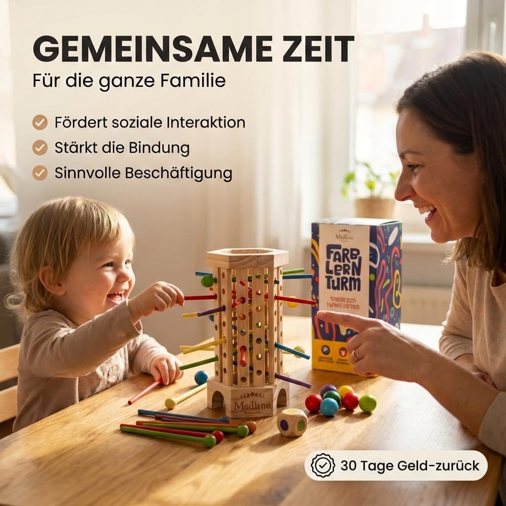 Thumbnail 2 de Madlino Farblernturm – Montessori Spielzeug ab 3 Jahre