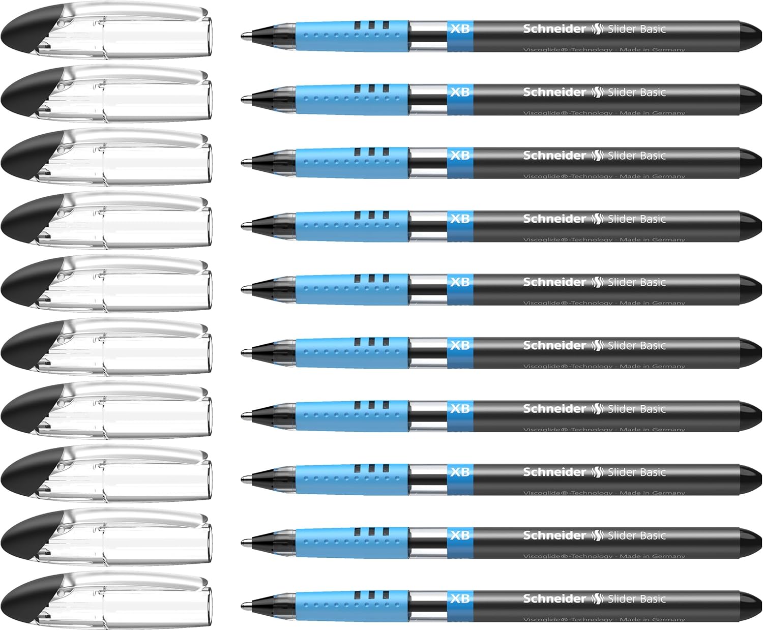 Thumbnail 6 de Schneider 151203 Slider Basic Kugelschreiber – Blau, 10er Pack (Kappenmodell mit Soft-Grip-Zone, Strichstärke XB)