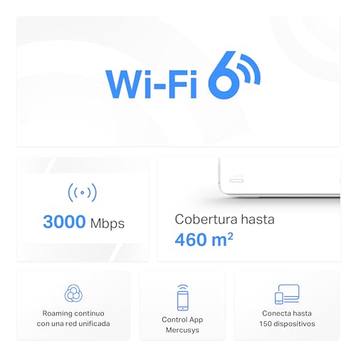 Thumbnail 2 de Mercusys Halo H3000X 2-Pack AX3000, WiFi 6, 420 m²