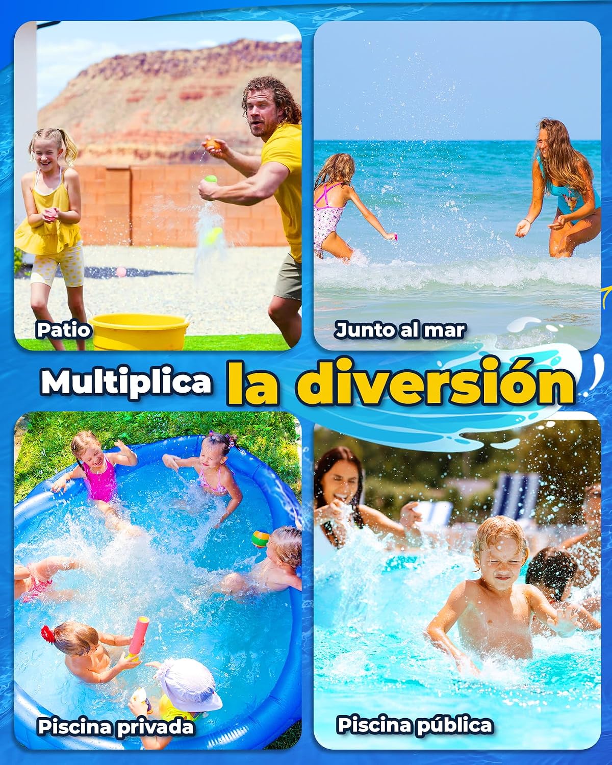 Detalle 2 de Globos de Agua Reutilizables Smasiagon – Pack de 8 bolas magnéticas auto-sellantes
