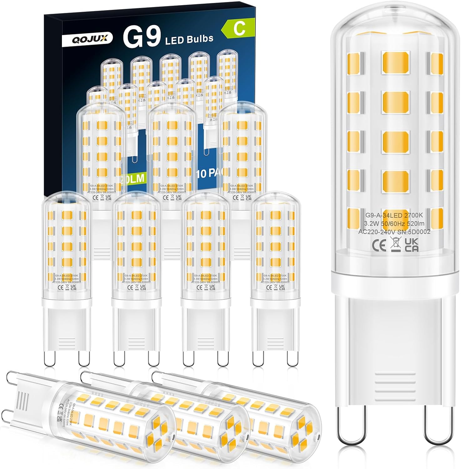 Detalle de QOJUX G9 LED Warmweiß 3,2 W