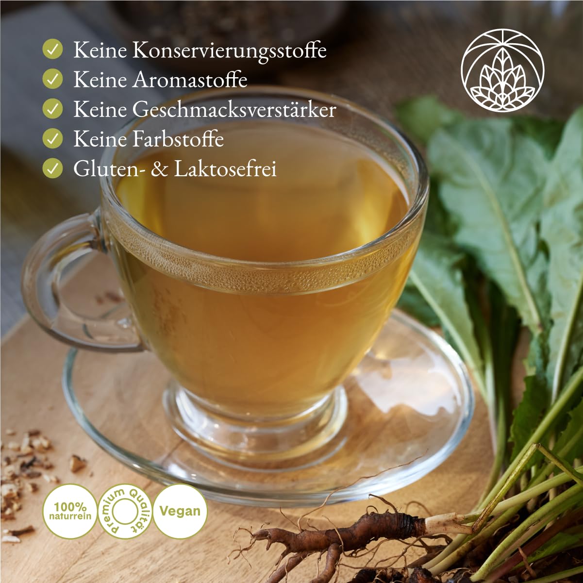 Detalle de Monte Nativo Löwenzahntee „Monte Nativo“ (300 g) – schonend getrocknete Löwenzahnblätter, 100% natürlich