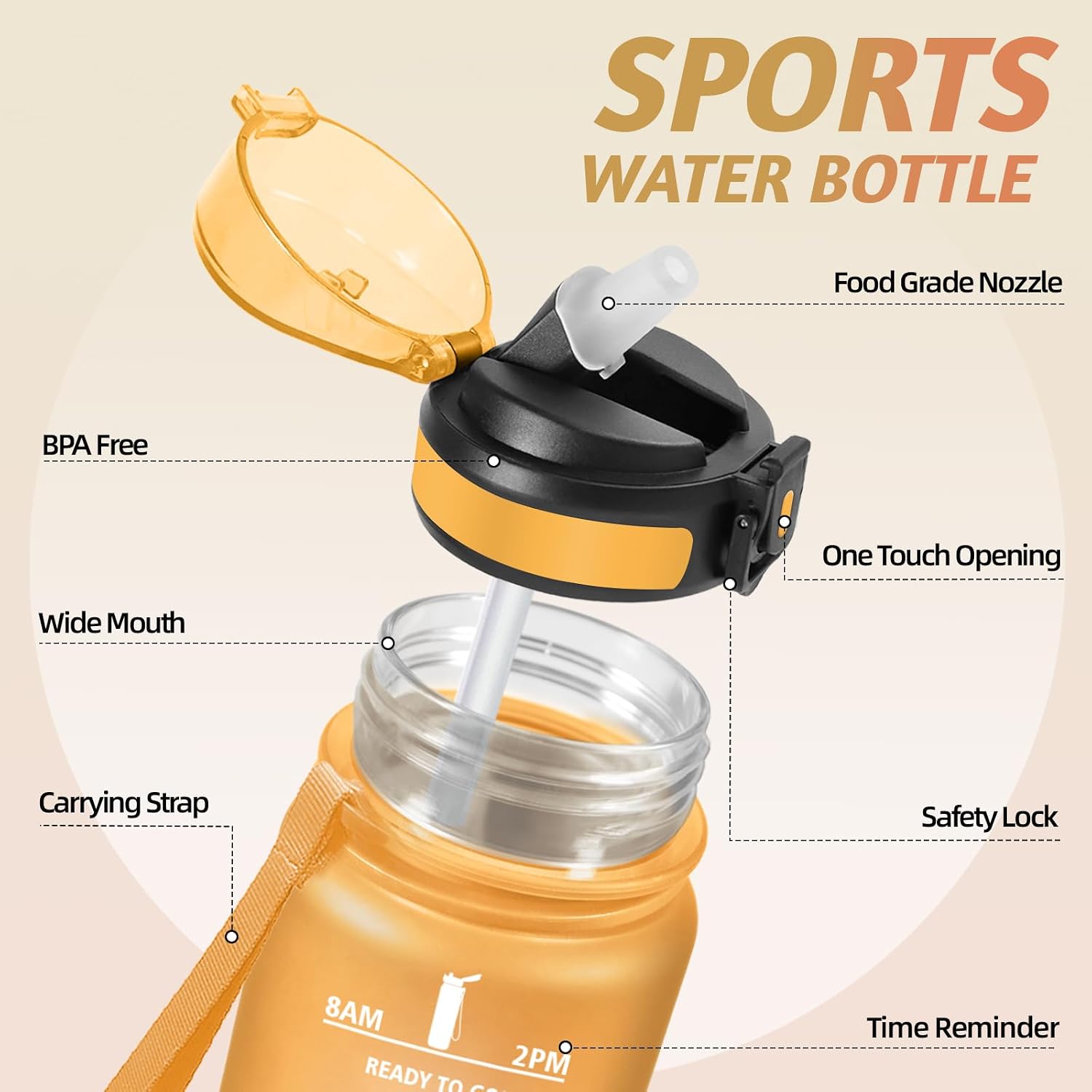Detalle 2 de Motswedi Gourde Sport 1500ml pour randonnée 🚰