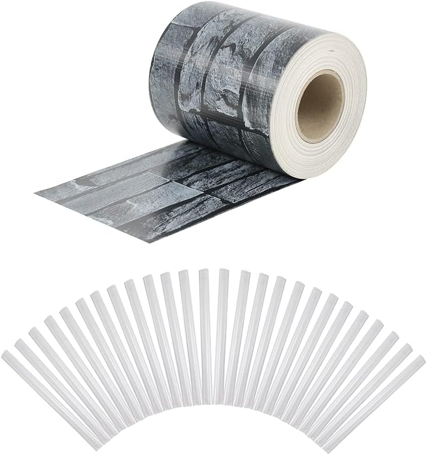 Detalle de Amazon Basics Pellicola per la protezione della privacy con 26 clip di fissaggio, 50 m x 19 cm – Color ardesia