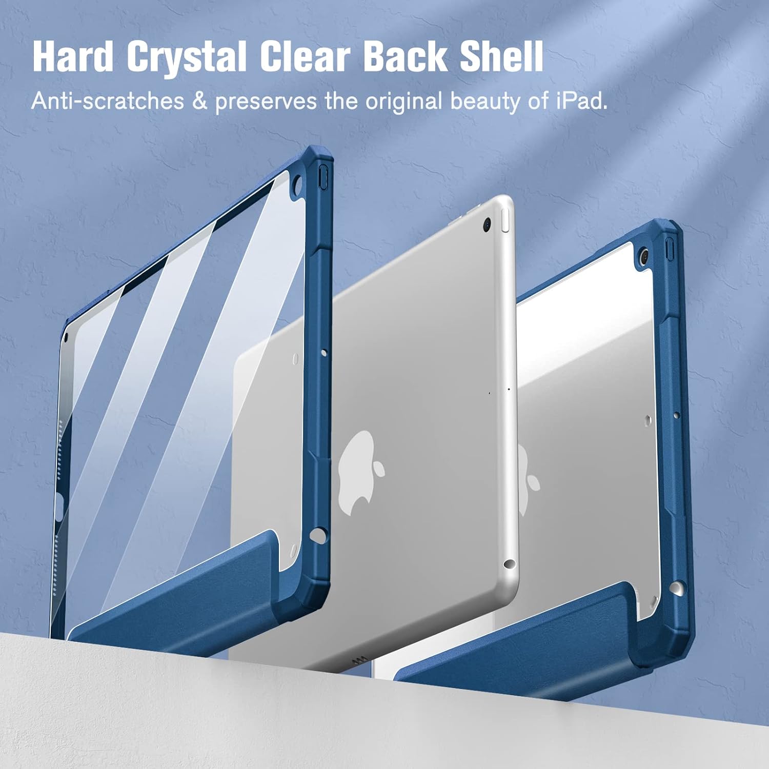 Thumbnail 4 de FINTIE Hybrid Hülle für 10,2‑Zoll iPad (9. Gen. 2021 / 8. Gen. 2020 / 7. Gen. 2019) mit Stifthalter – stoßfeste Schutzhülle, blau
