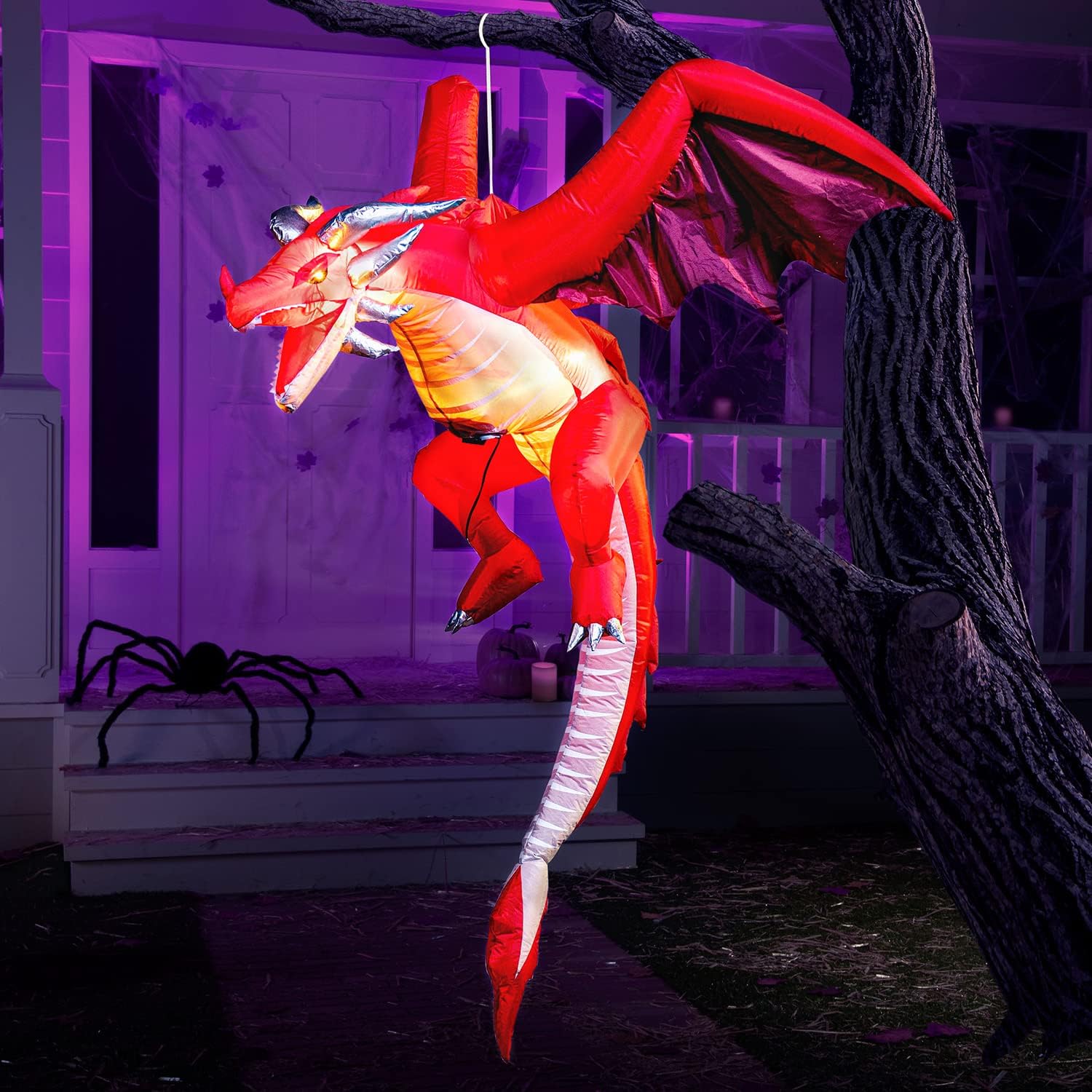 Detalle 2 de Joiedomi SL-3DLED 5-Foot Halloween Inflatable Dragon with White LEDs