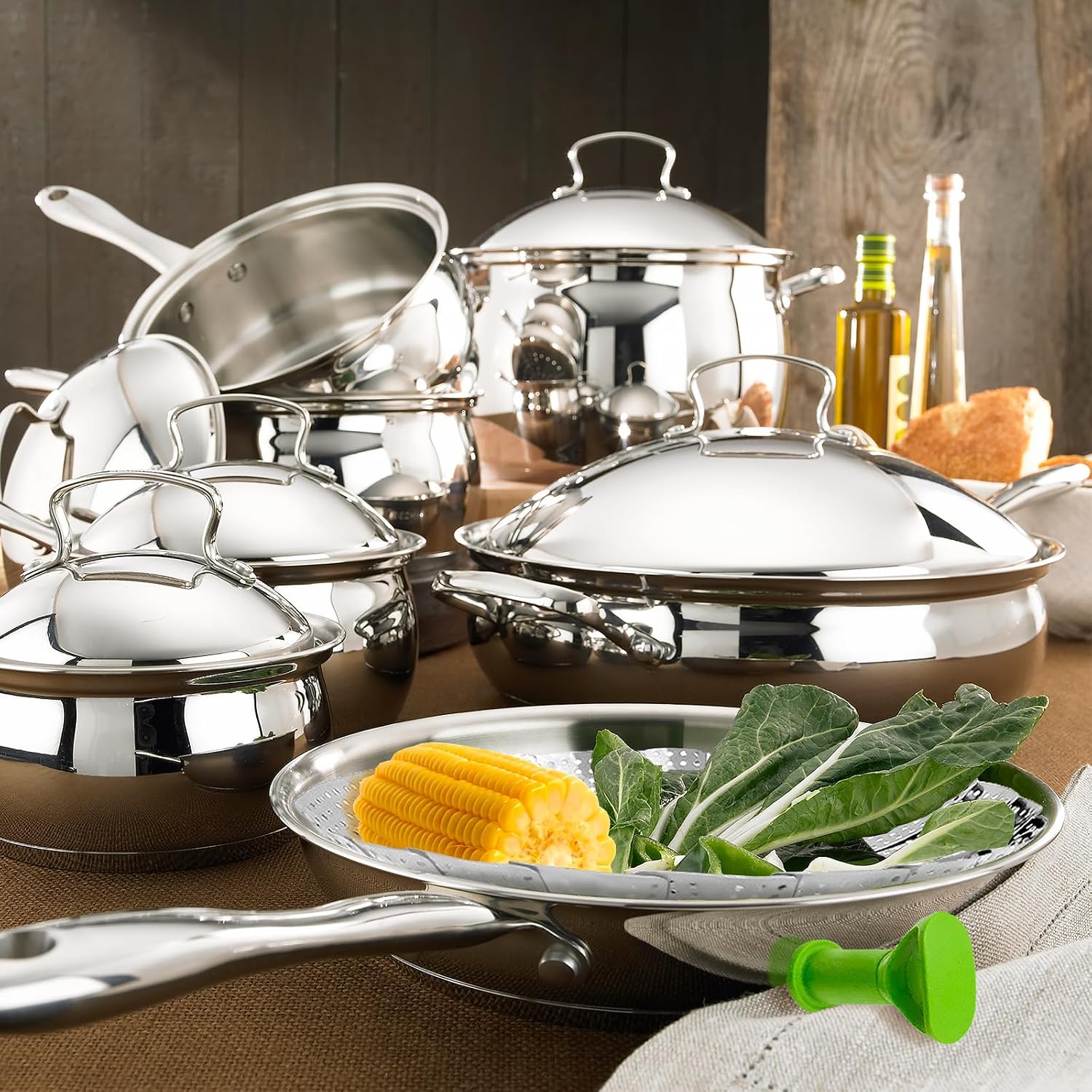 Thumbnail 4 de Mritrit Stainless Steel Steamer Insert, Expandable 7–11 Inch Basket