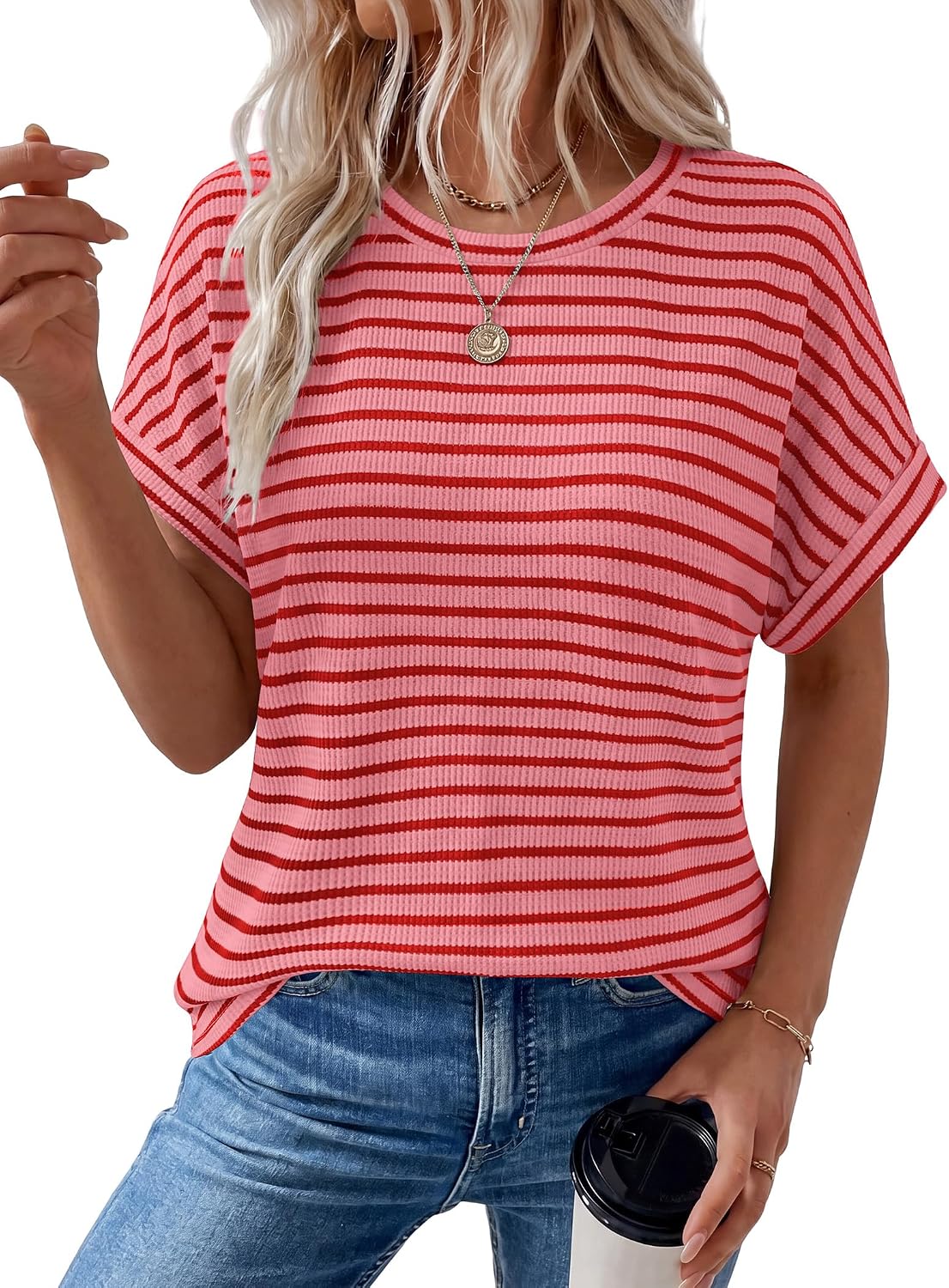 Detalle 2 de Sampeel Women's Waffle-Knit Top