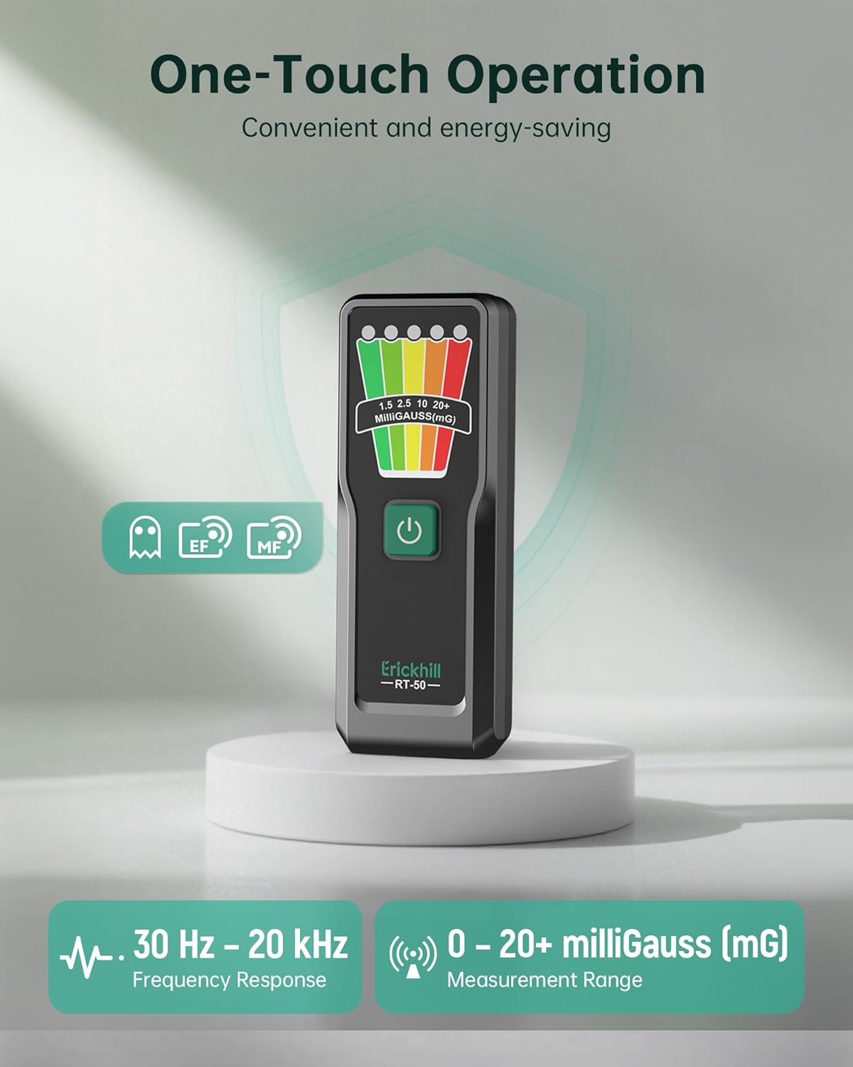 Detalle 2 de ERICKHILL EMF Meter 20,000 Hz handheld