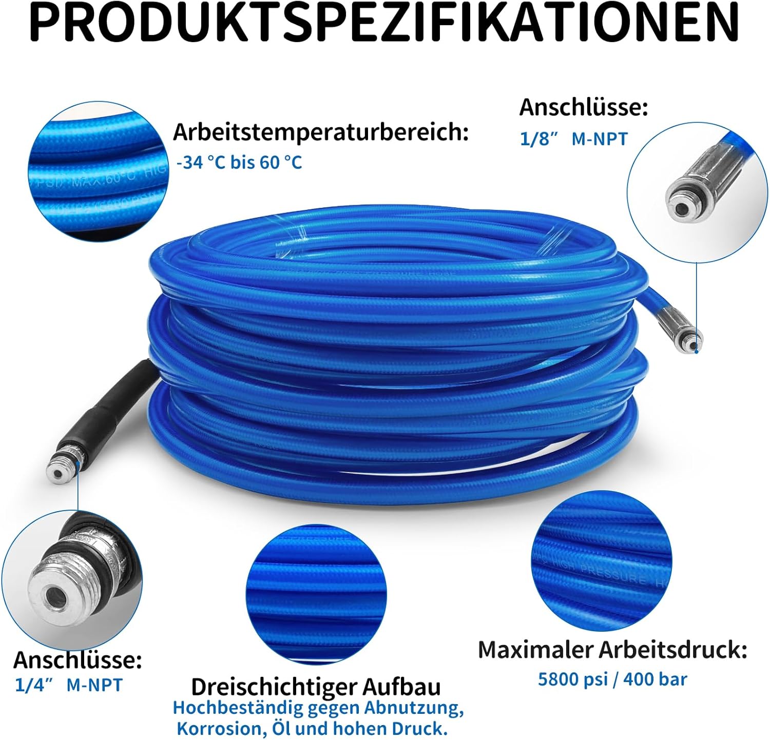 Detalle 2 de NAMOTEK Rohrreinigungsschlauch 10 m Set