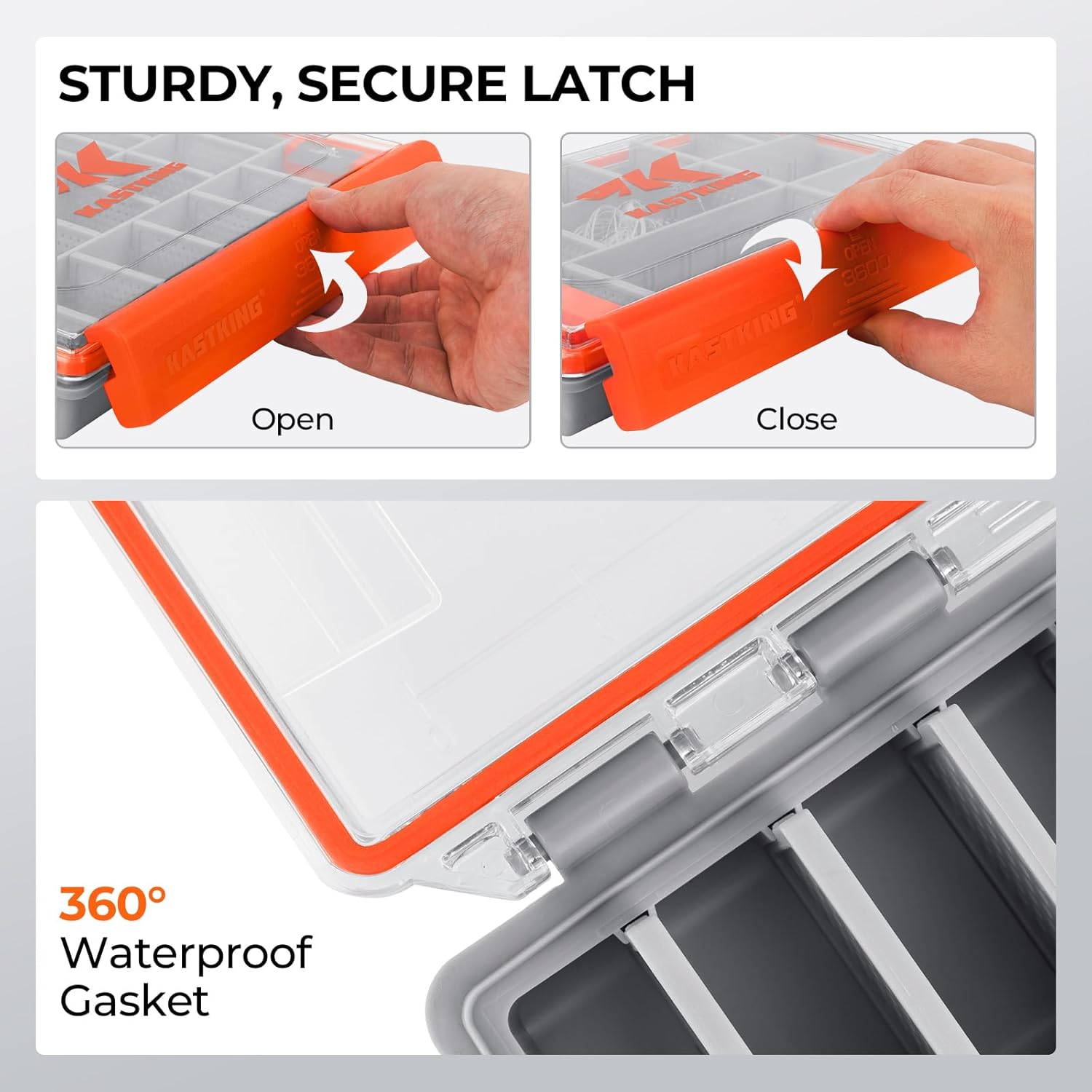 Thumbnail 2 de KastKing HyperSeal Waterproof Tackle Box (3600 or 3700) with Removable Dividers