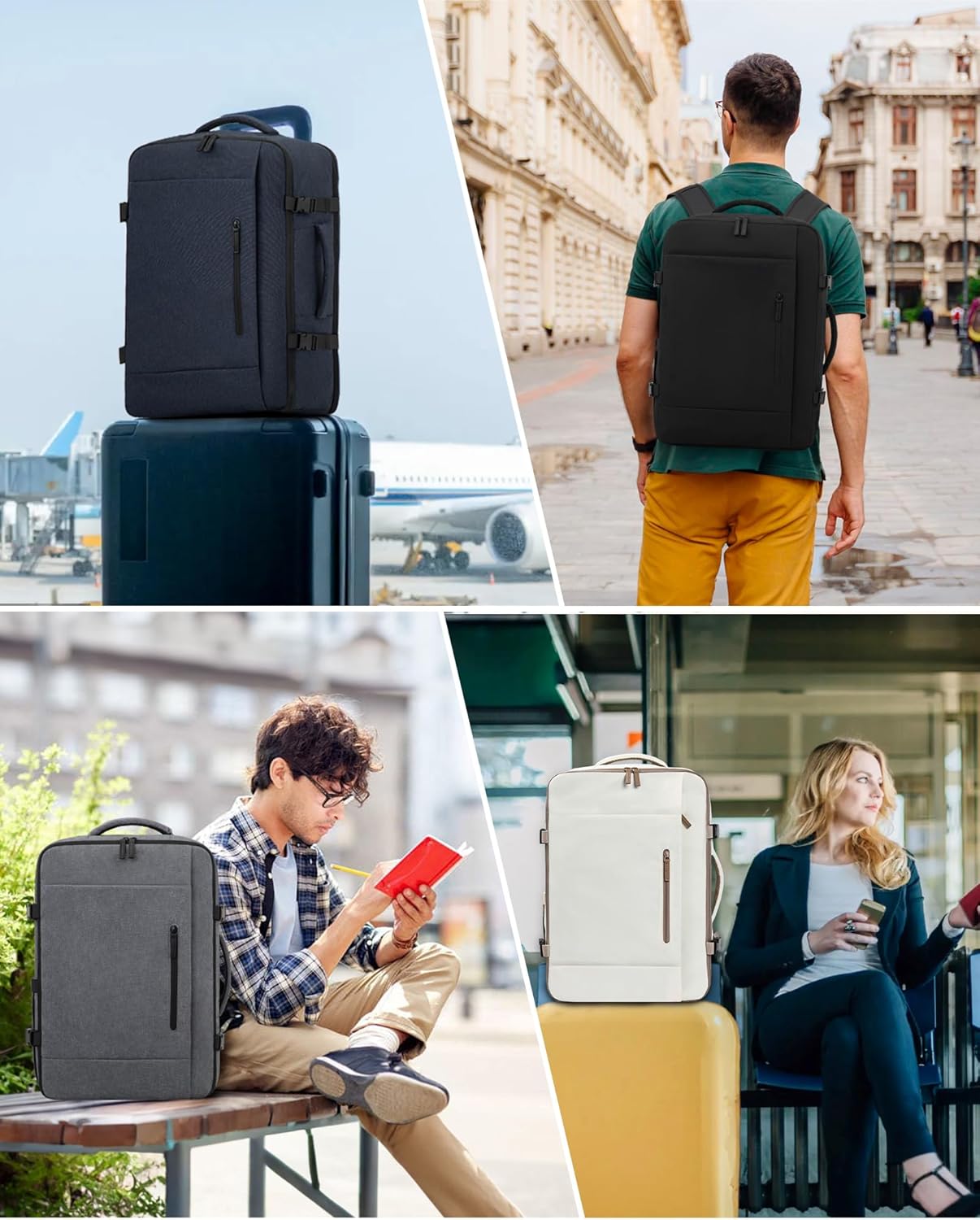 Thumbnail 6 de LOVEVOOK Zaino da Viaggio 40L: Zaino da Cabina impermeabile con porta PC 17,3" per Viaggiatori Pratici