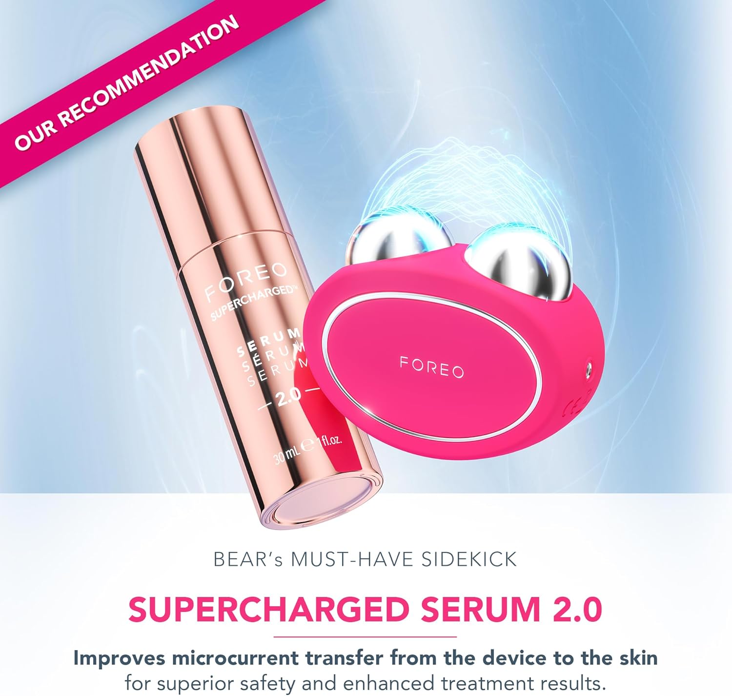 Thumbnail 3 de FOREO BEAR 2 Gesichtsmassagegerät mit Mikrostrom für Face Lifting & Toning (Fuchsia)