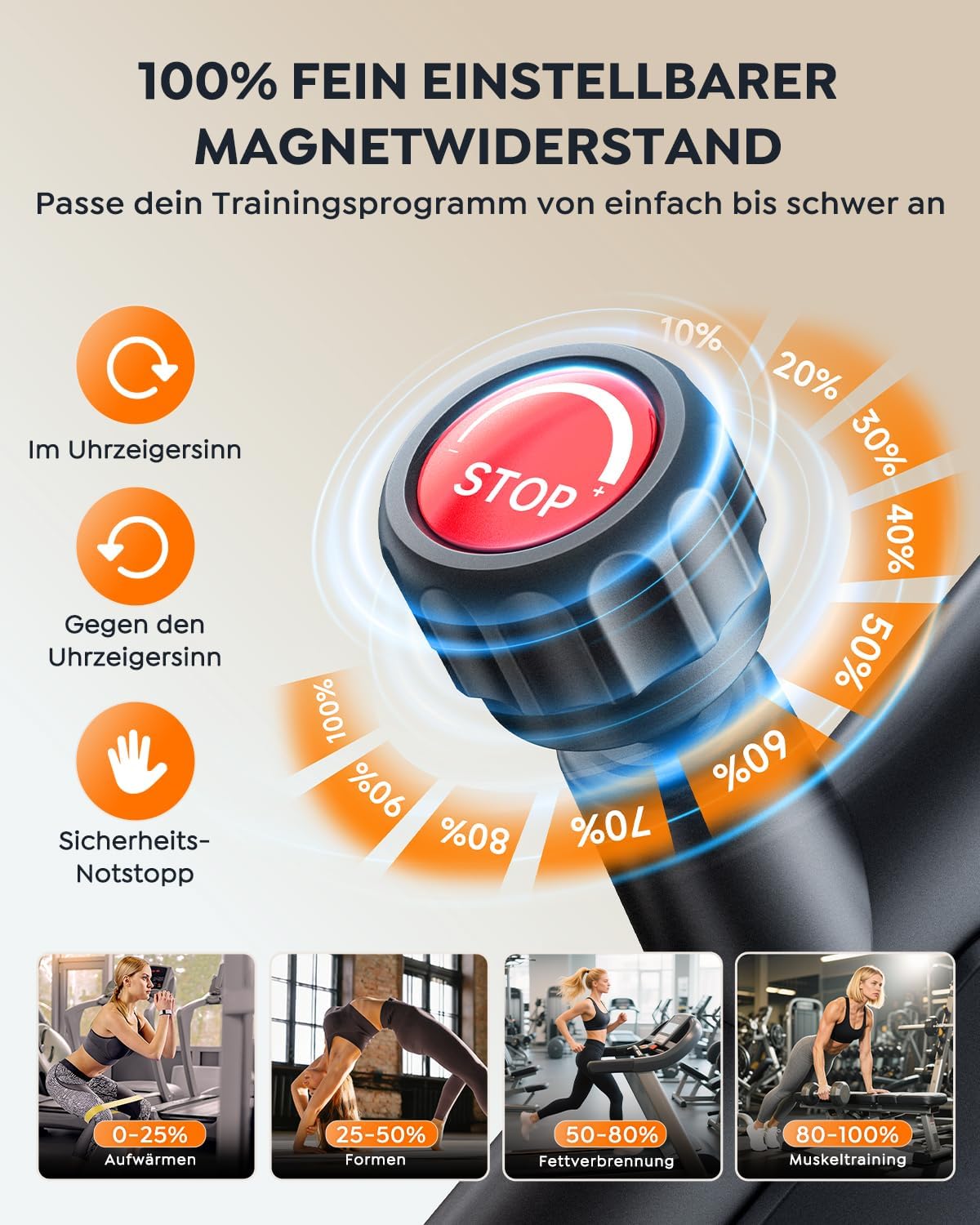 Thumbnail 5 de Burever Hometrainer mit App, 15 kg Schwungrad